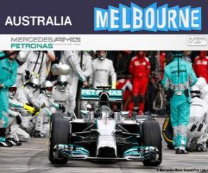 yapboz Nico Rosberg de 2014 Avustralya Grand Prix zaferi kutluyor